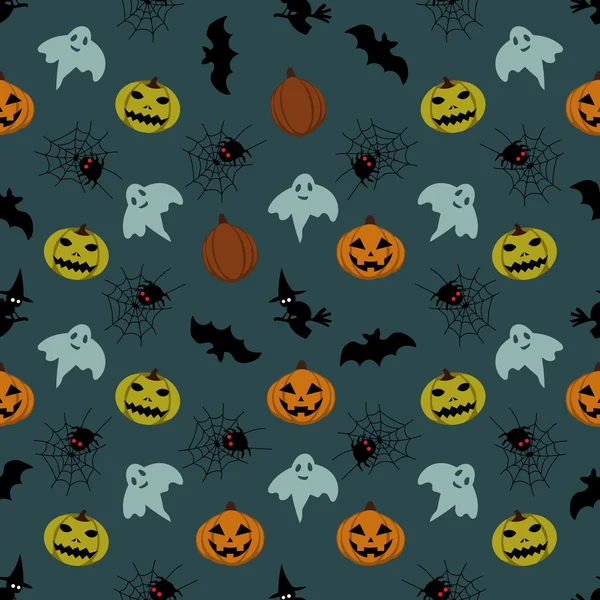 Halloween sans couture avec couleur bleue — Image vectorielle
