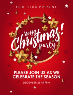 Noel partisi poster şablonu.