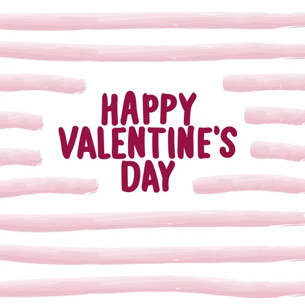 Happy Valentine Day Vector Card Typography — Stock Vector