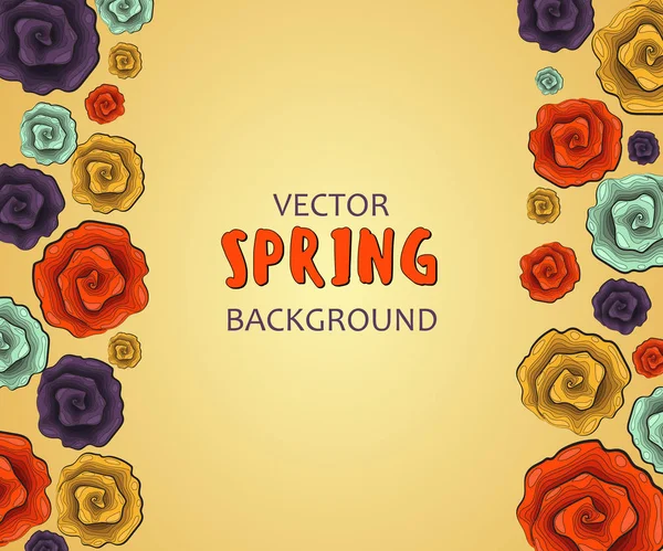 Karta Vektorovou Stylizované Květy — Stockový vektor