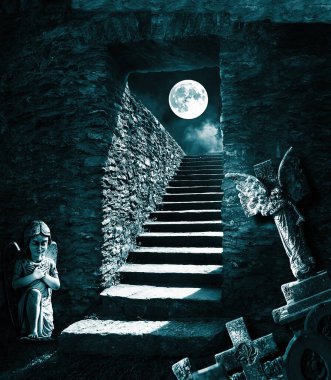 Korku Eski Yeraltı Odası Arkaplanı