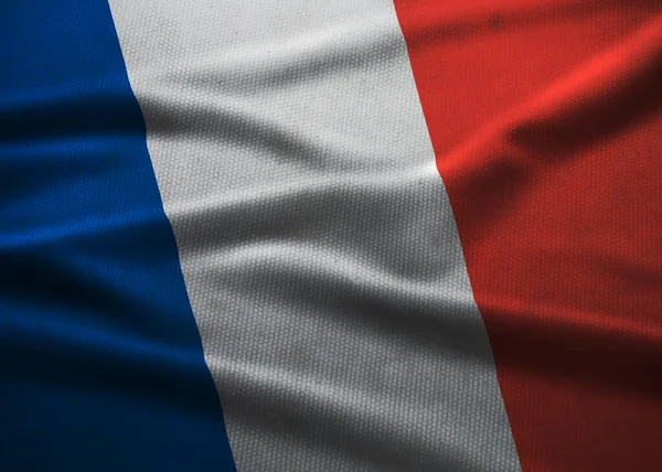 Bandeira França Closeup Shot — Fotografia de Stock