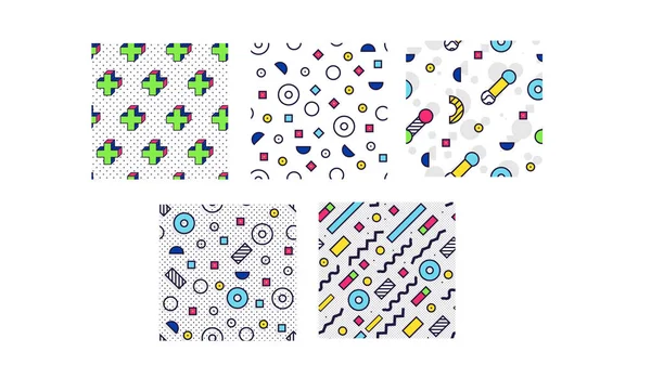 Patrones Geométricos Coloridos Abstractos Del Vector — Archivo Imágenes Vectoriales