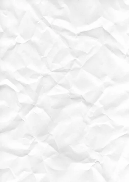 White Crumpled Paper Textures Hintergrund — Stockfoto