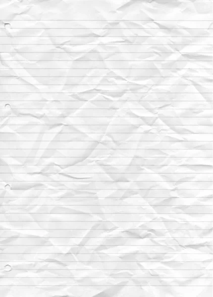 White Crumpled Paper Textures Hintergrund — Stockfoto