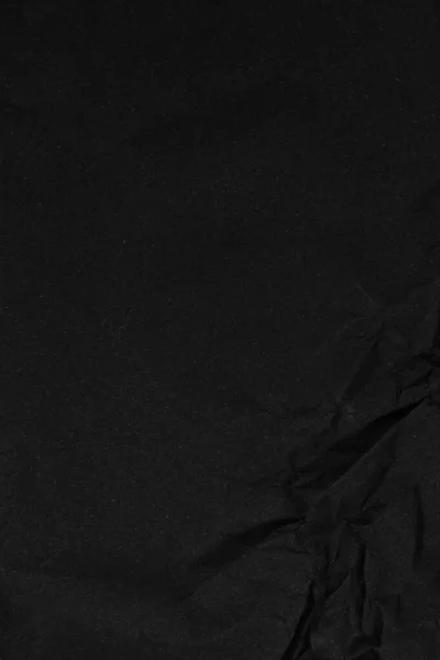 Μαύρο Τσαλακωμένο Φόντο Υφής Χαρτιού — Φωτογραφία Αρχείου