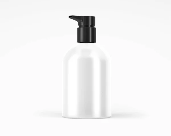 Biała Plastikowa Butelka Wysokiej Rozdzielczości — Zdjęcie stockowe
