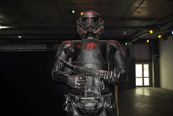 Robot Soldat Artisanal Captain Phasma Robot Soldat Gris Noir Tient — Photo