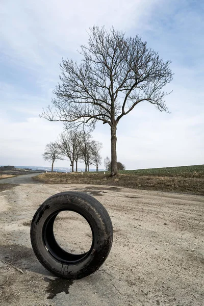 Pneumatico auto singola — Foto Stock