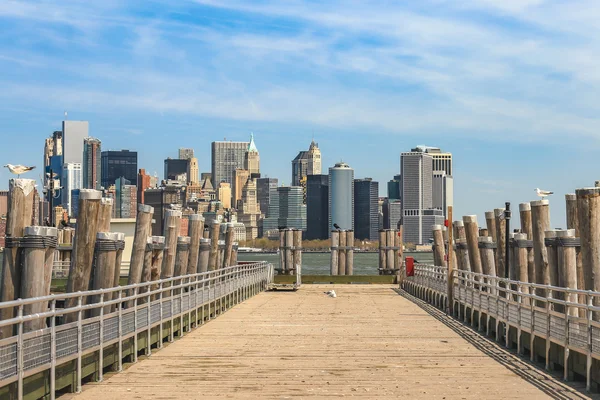 Nova Iorque Manhattan skyline sobre Hudson River — Fotografia de Stock