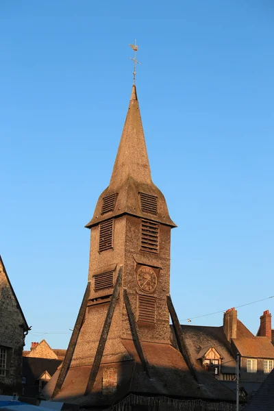 Klockstapel av kyrkan Saint Catherine, Honfleur, France — Stockfoto