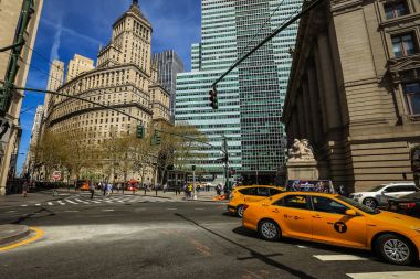 New York'ta tipik sokak sahne