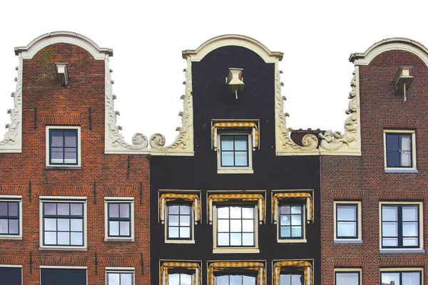 Tető része hagyományos holland épületek Amszterdamban — Stock Fotó