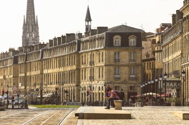 Bordeaux şehrinde sokak sahne 