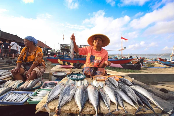 Bali deniz ürünleri pazarında — Stok fotoğraf