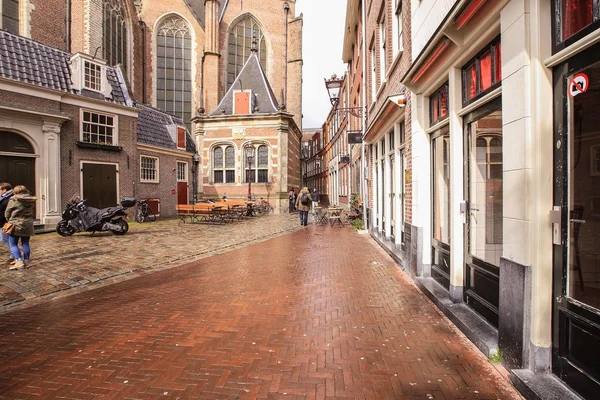 Vue Sur Les Rues Old Church Oude Kerk Quartier Rouge — Photo