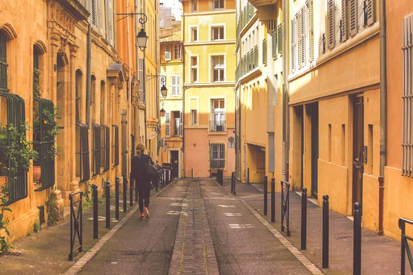 Provence Tipik Şehir Aix Provence Eski Cephesi Ile — Stok fotoğraf