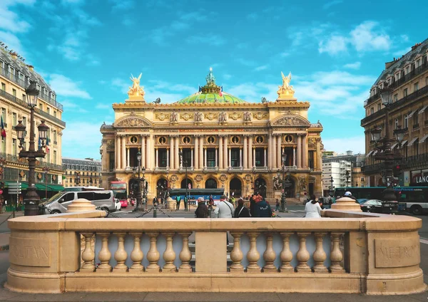 Paris França Maio 2019 Vista Frontal Antiga Ópera Garnier Paris — Fotografia de Stock