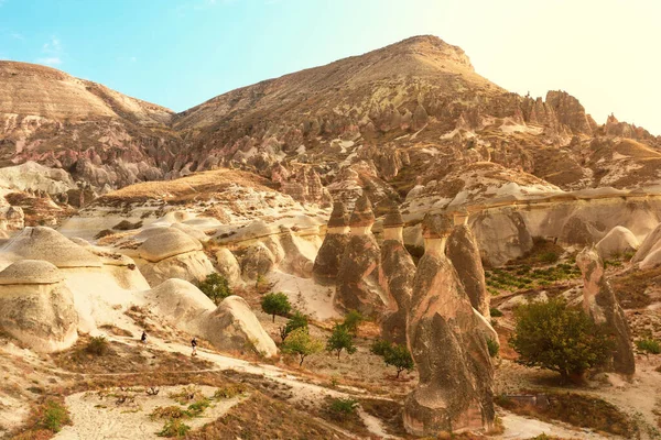 Völgy Cappadocia Homokos Hegyeivel Fantasztikus Táj — Stock Fotó