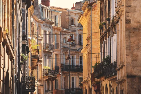 Bordeaux Şehrindeki Eski Şehrin Sokak Manzarası Fransa Nın Güneybatısından Avrupa — Stok fotoğraf