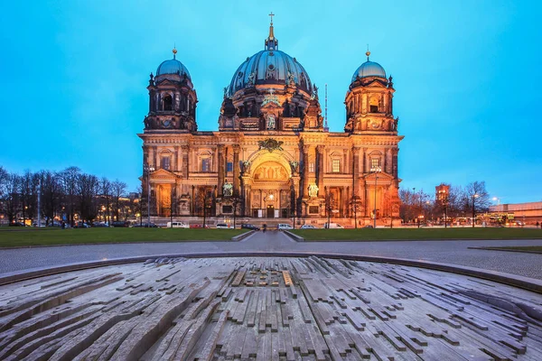 Catedral Berlín Berliner Dom Por Noche Berlín Alemania — Foto de Stock