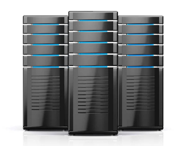 3D illustration of network workstation servers. — Stock Photo, Image