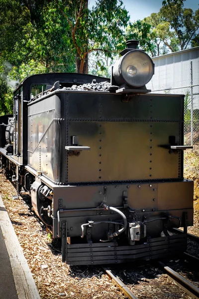 Veduta Prospettica Del Classico Treno Vapore Melbourne Australia — Foto Stock