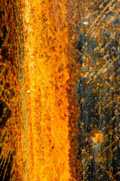 Egy Élénk Narancs Kopott Rozsdás Fém Textúra Keresztbe Karcolás Minta — Stock Fotó