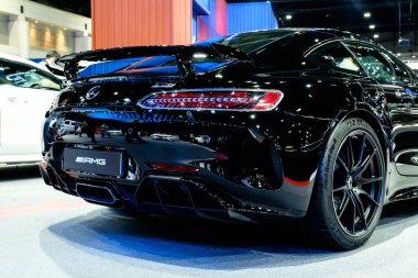 Bangkok, Tayland - 1 Aralık 2019: The Mercedes Benz AMG GTR showcase at the Thailand International Motor Expo 2019 at Impact Challenger Hall