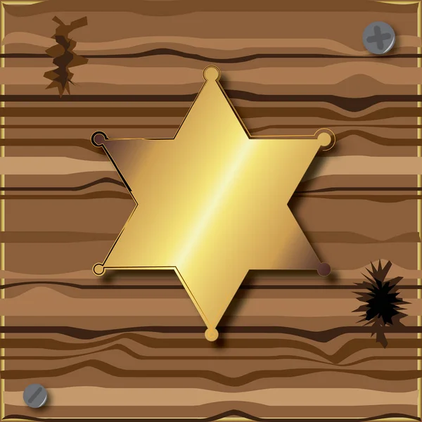 Fondo del Sheriff Star Vector — Vector de stock