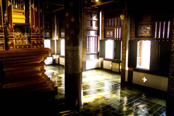 Indoor Temple Old City Thailand Chiang Mai — Stock Photo, Image