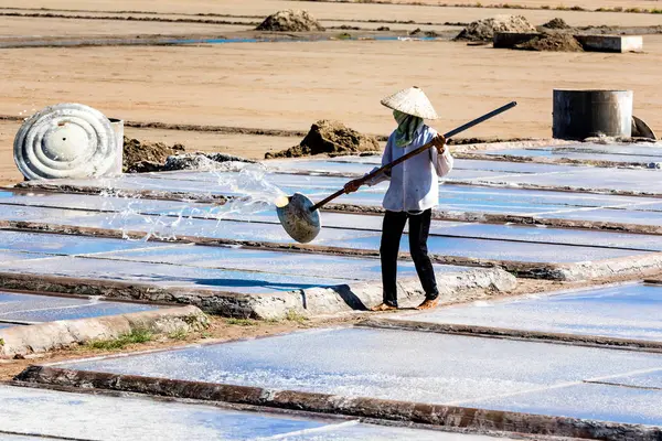 Hai Hau Namdinh Vietnam Agosto 2015 Hombre Identificado Trabajando Los — Foto de Stock