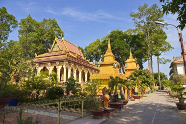 AN GIANG, VIETNAM - FEB. 8, 2016: Pagoda in Cham styled architecture. This style is typical for the Cham culture in Southern Vietnam. 