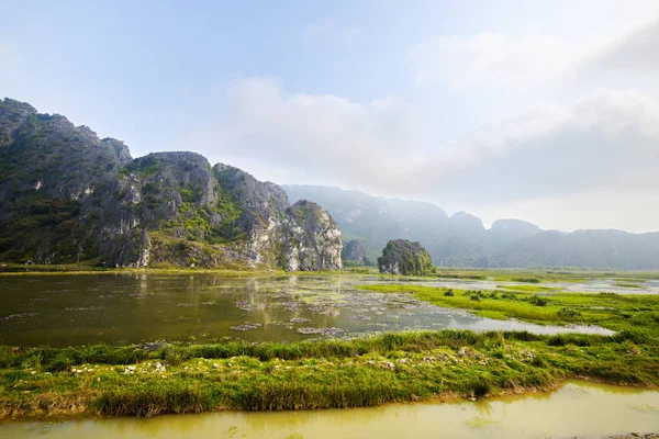 Schoonheid Van Van Long Natural Reserve Ninh Binh Vietnam — Stockfoto