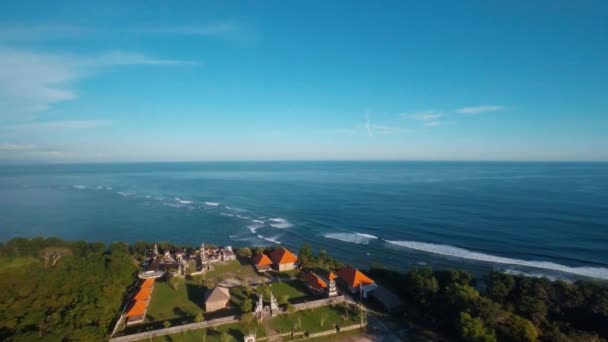 巴厘岛海滩和海洋的空中景观 — 图库视频影像