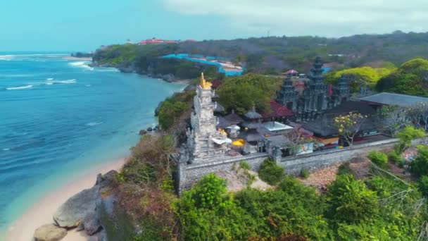 Top kilátás a part menti óceán a sziget Bali Indonézia 23 — Stock videók