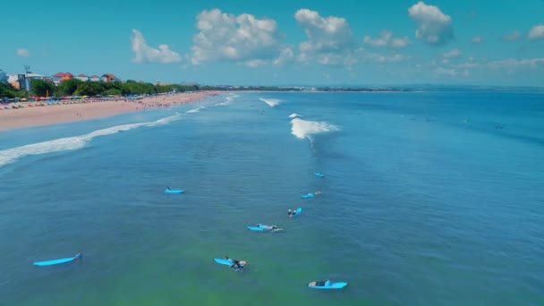 Top view of the coastal ocean of the island of Bali Indonesia 5 — 图库视频影像