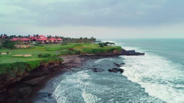 Vue de dessus de l'océan côtier de l'île de Bali Indonésie 56 — Video