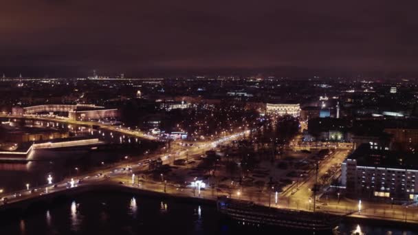 Sankt Petersburg Zimowa noc 7 — Wideo stockowe