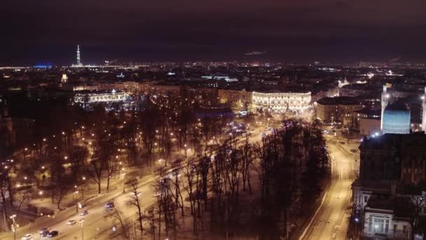 San Petersburgo Noche de Invierno 13 — Vídeo de stock