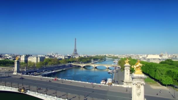 Vista aérea de Paris 7 — Vídeo de Stock