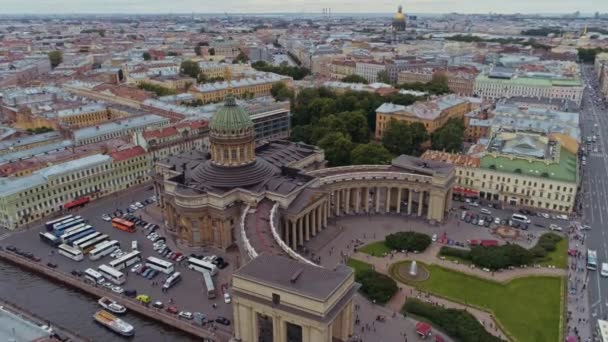 Aerial flight above beautiful Saint-Petersburg Russia 7 — 비디오