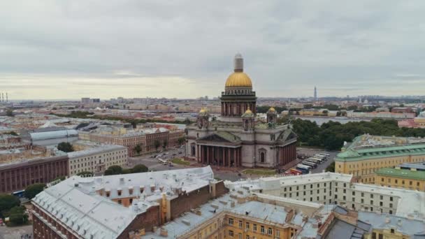 Aerial flight above beautiful Saint-Petersburg Russia 23 — ストック動画