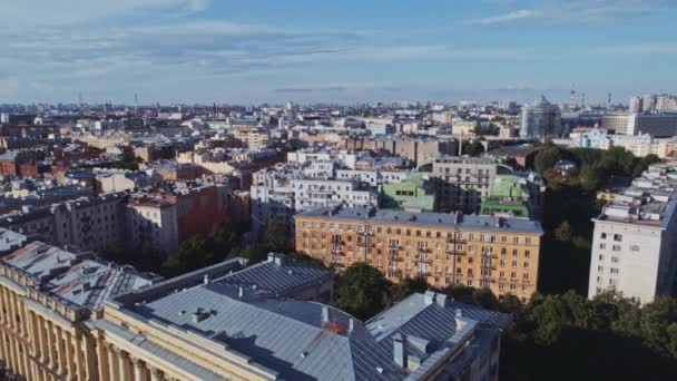 Volo aereo sopra la bellissima San Pietroburgo Russia 57 — Video Stock
