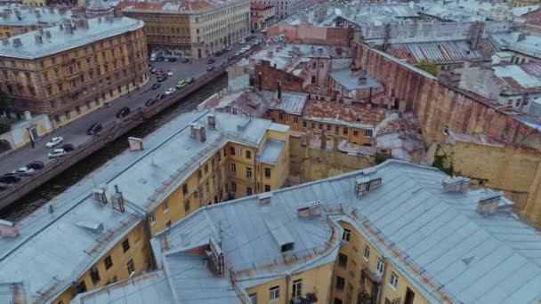 Vuelo aéreo por encima de la hermosa San Petersburgo Rusia 13 — Vídeos de Stock