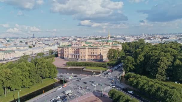 Vol aérien au-dessus de la belle Saint-Pétersbourg Russie 43 — Video