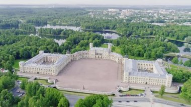 Hava manzaralı Gatchina Tapınağı Saint-Petersburg Rusya 12