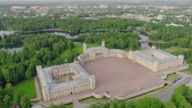 Hava manzaralı Gatchina Tapınağı Saint-Petersburg Rusya 1