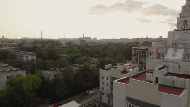 Aerial view Residential area in St. Petersburg — Stock Video