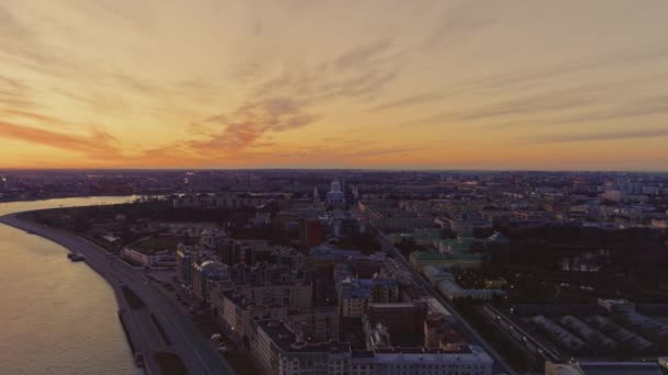 圣彼得堡的空中景观 — 图库视频影像